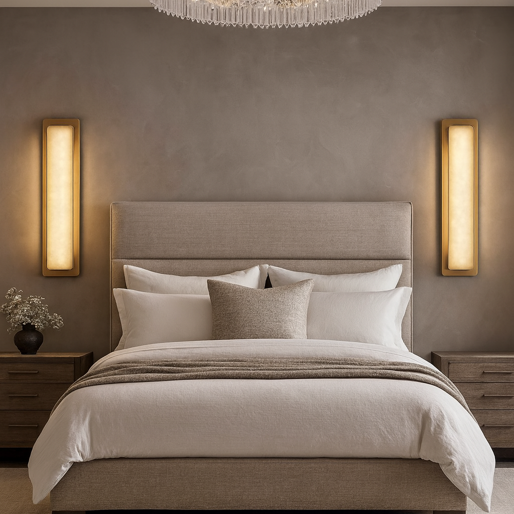 Capri Alabaster Wall Sconce material and finish detail