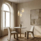 Cascading Alabaster Slab Chandelier
