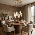 Cascading Alabaster Slab Chandelier