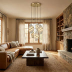 Cascading Alabaster Slab Chandelier