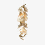 Cattail Leaf Chandelier for High Ceilings by Bling Lighting Studio