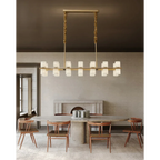 CAURIS ALABASTER LINEAR CHANDELIER by Bling Lighting Studio