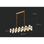 CAURIS ALABASTER LINEAR CHANDELIER by Bling Lighting Studio