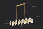 CAURIS ALABASTER LINEAR CHANDELIER by Bling Lighting Studio
