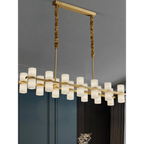 CAURIS ALABASTER LINEAR CHANDELIER by Bling Lighting Studio