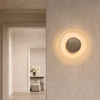 Celeste Dish Alabaster Wall Sconce detail view