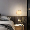 Cervine Quartz Stone Clear Geode Quartz Crystal Ball Pendant by Bling Lighting Studio