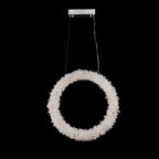 Cervine Quartz Stone Geode Quartz Crystal Chandelier Vertical Hanging Ring Pendant Light by Bling Lighting Studio