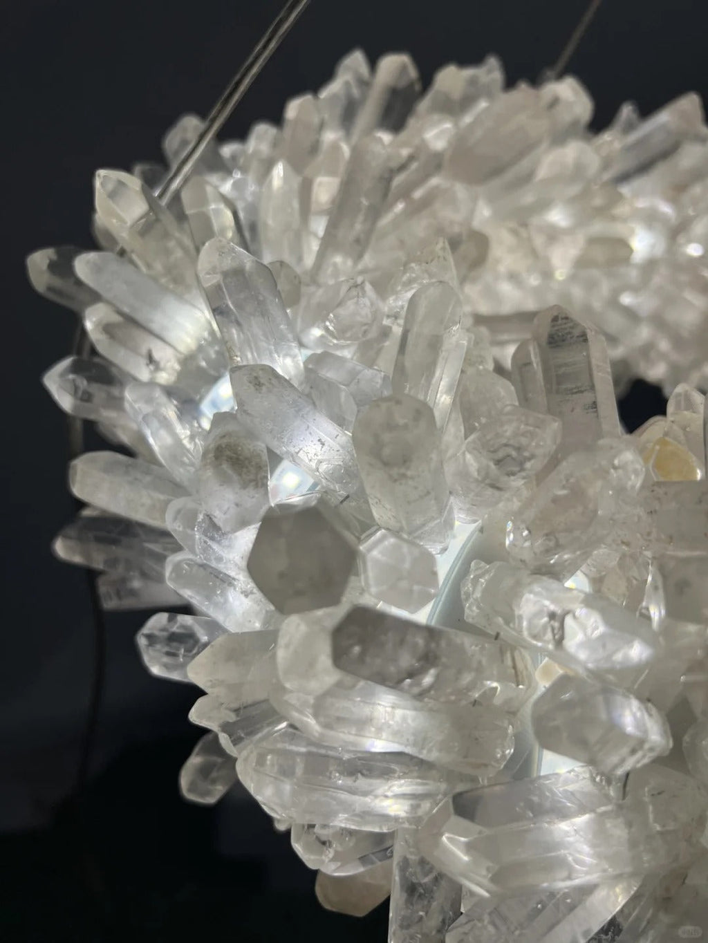 Cervine Quartz Stone Linear Geode Quartz Crystal Pendant Light by Bling Lighting Studio