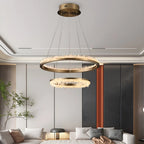 Cervine Quartz Stone Minimalistic Crystal Quartz Chandelier by Bling Lighting Studio