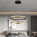 Cervine Quartz Stone Minimalistic Crystal Quartz Chandelier by Bling Lighting Studio