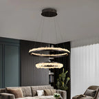 Cervine Quartz Stone Minimalistic Crystal Quartz Chandelier by Bling Lighting Studio