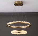 Cervine Quartz Stone Minimalistic Crystal Quartz Chandelier by Bling Lighting Studio