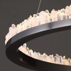 Cervine Quartz Stone Minimalistic Crystal Quartz Chandelier by Bling Lighting Studio