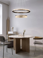Cervine Quartz Stone Minimalistic Crystal Quartz Chandelier by Bling Lighting Studio