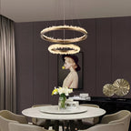 Cervine Quartz Stone Minimalistic Crystal Quartz Chandelier by Bling Lighting Studio