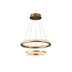 Cervine Quartz Stone Minimalistic Crystal Quartz Chandelier by Bling Lighting Studio