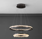 Cervine Quartz Stone Minimalistic Crystal Quartz Chandelier by Bling Lighting Studio