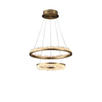 Cervine Quartz Stone Minimalistic Crystal Quartz Chandelier by Bling Lighting Studio