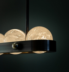 Cervine Quartz Stone Ouranos II Linear Chandelier by Bling Lighting Studio