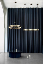 Cervine Quartz Stone Ouranos II Linear Chandelier by Bling Lighting Studio