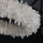 Cervine Quartz Stone Oval Clear Geode Quartz Crystal Chandelier 47" by Bling Lighting Studio