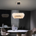 Cervine Quartz Stone Primary Crystal Square Chandelier by Bling Lighting Studio