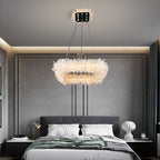 Cervine Quartz Stone Primary Crystal Square Chandelier by Bling Lighting Studio