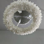 Cervine Quartz Stone Round Clear Geode Quartz Crystal Ring Chandelier by Bling Lighting Studio