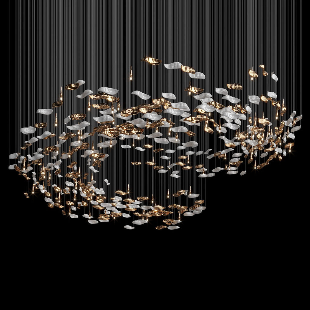 Amber Glass Drift Chandelier