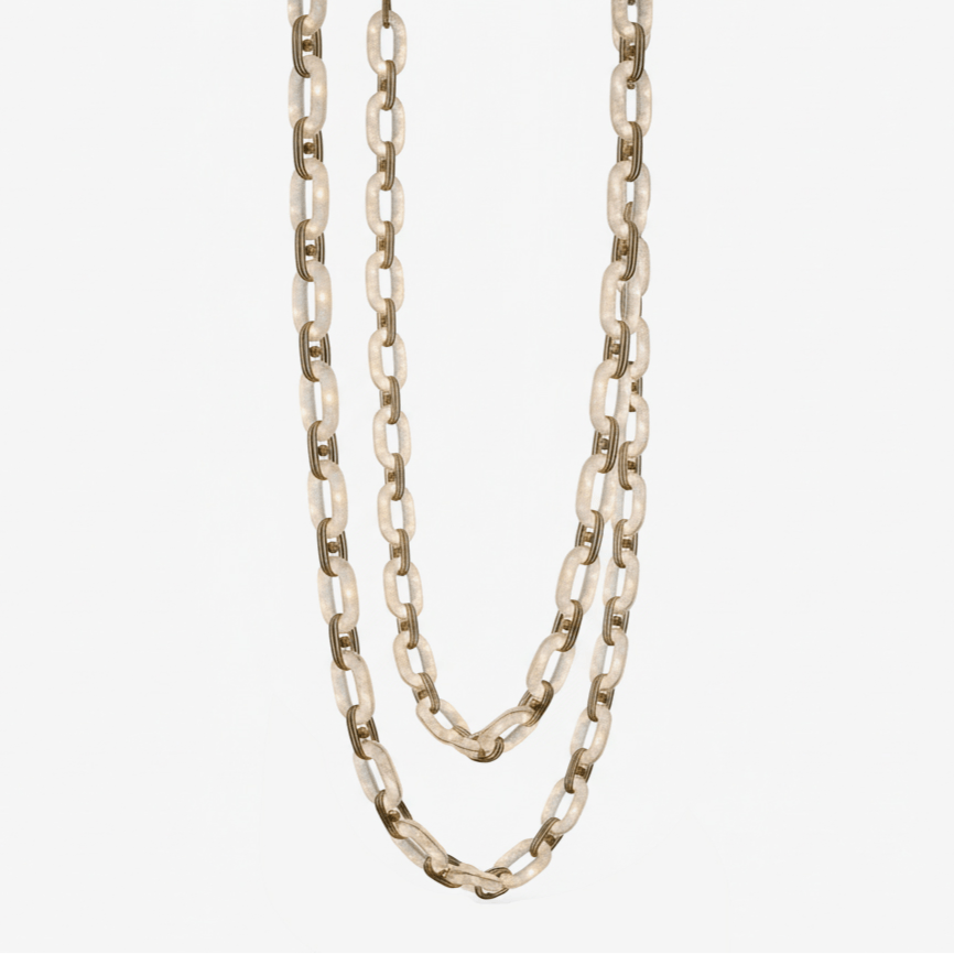 Chain Alabaster Chandelier by Bling Lighting Studio