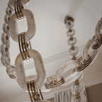 Chain Alabaster Chandelier by Bling Lighting Studio
