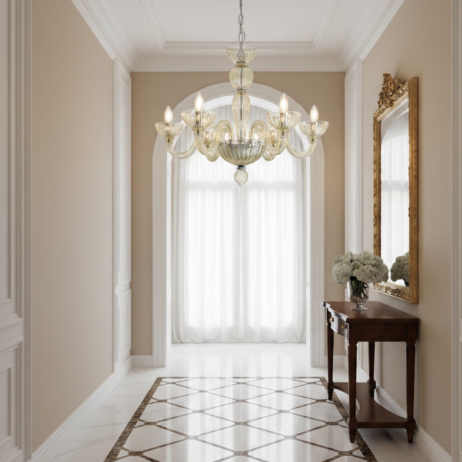 Champagne Ares Murano Glass Chandelier product image