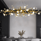 Albero Sculptural Gold Branch Chandelier by Bling Lighting Studio