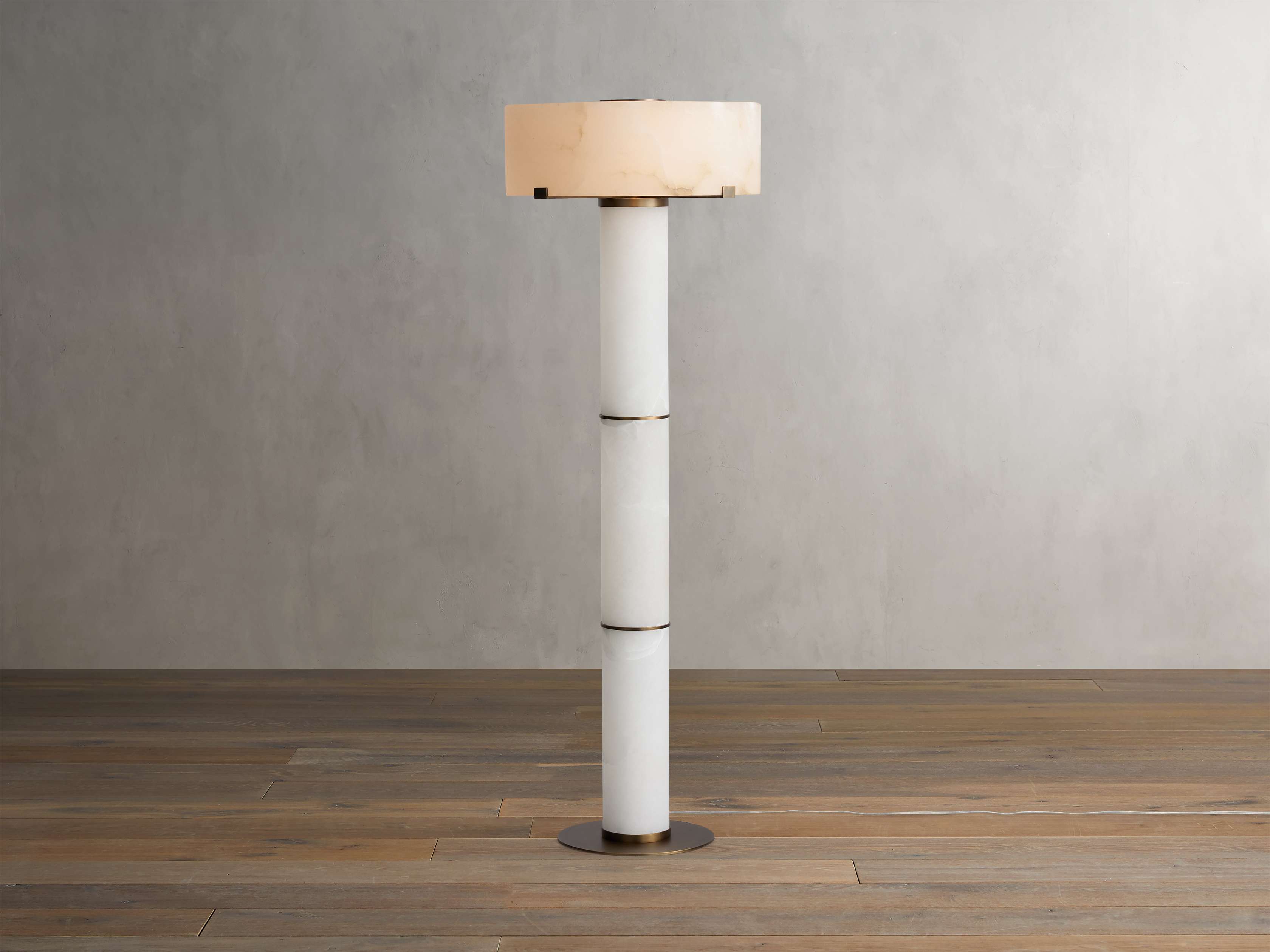 Chayla Alabaster Stone Floor Lamp 64''H by Bling Lighting Studio