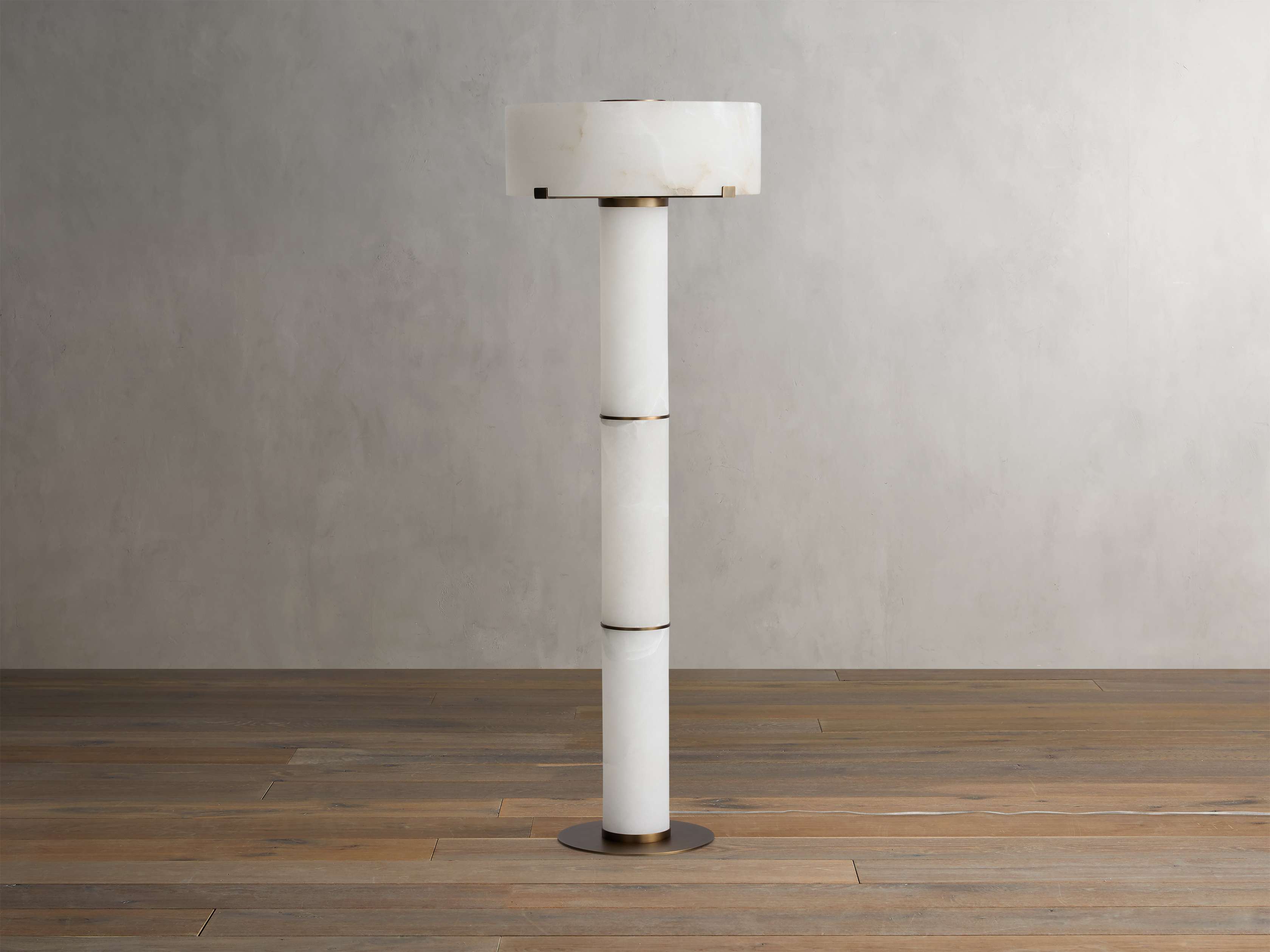 Chayla Alabaster Stone Floor Lamp 64''H detail view