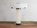 Chayla Alabaster Stone Table Lamp 13'' 19'' detail view