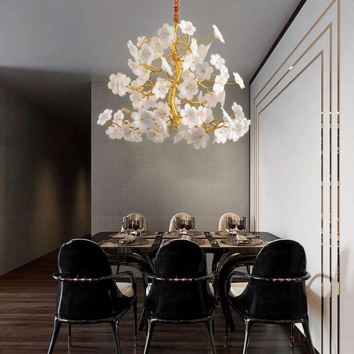 Cherry Dining Room Branch Chandelier by Bling Lighting Studio
