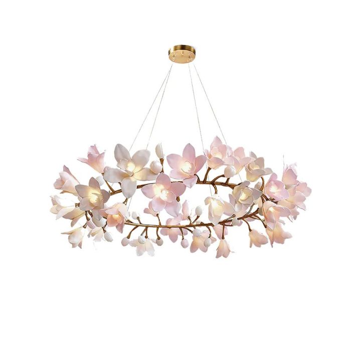 Circular Branch Blossom Chandelier by Bling Lighting Studio