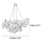 Circular Branch Blossom Chandelier by Bling Lighting Studio