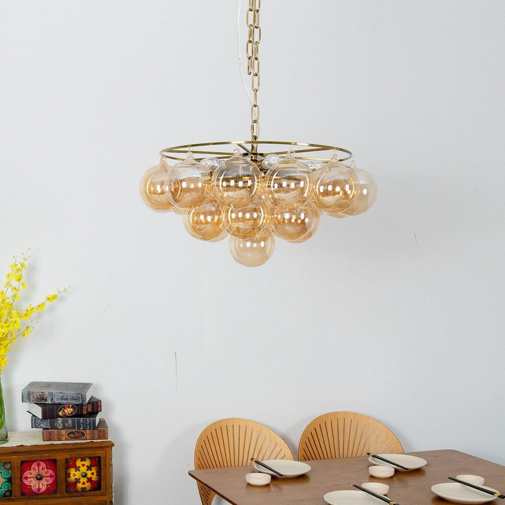 Circular Multi-Head Glass Ball Bubble Chandelier product image