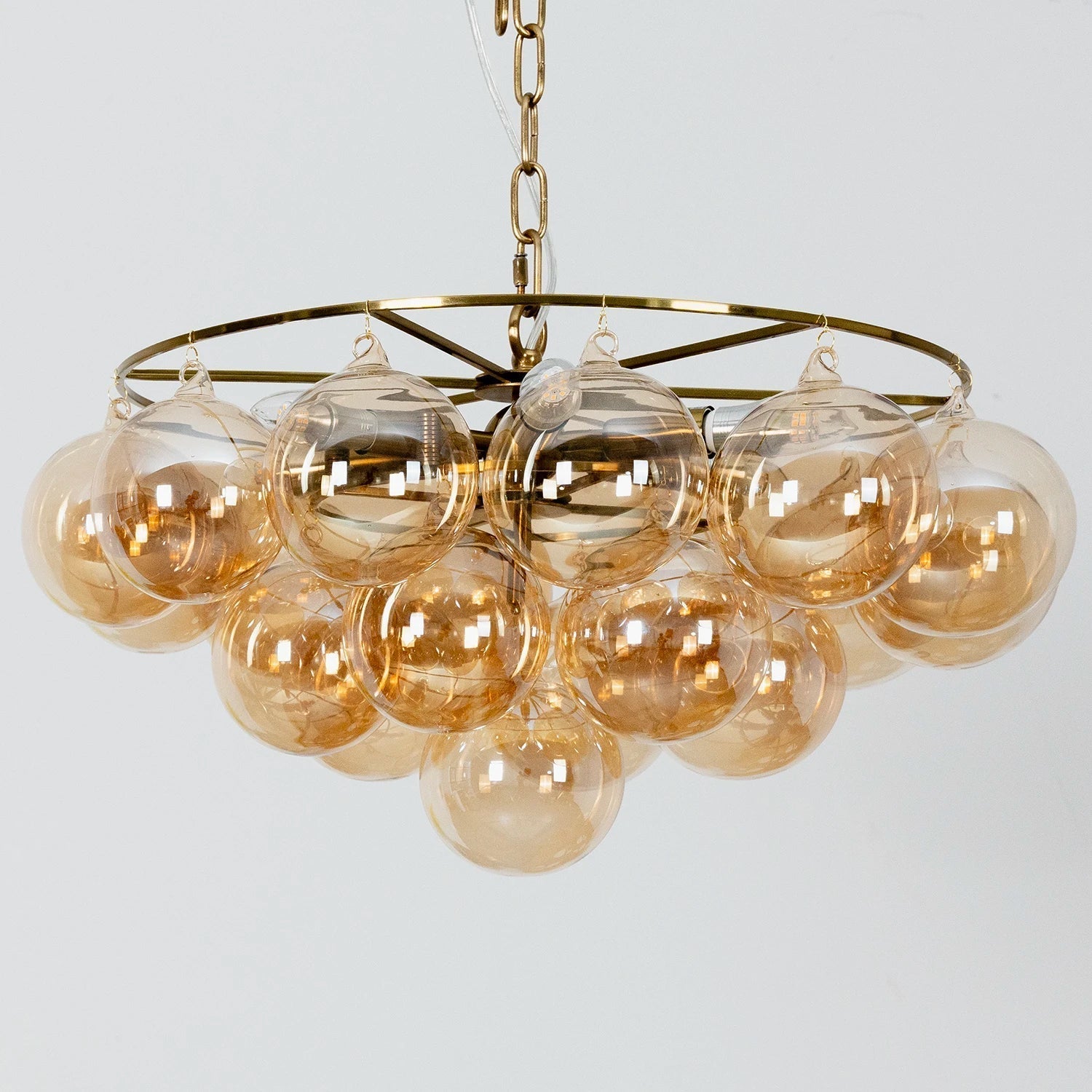 Circular Multi-Head Glass Ball Bubble Chandelier product image