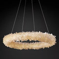 Clara Quartz Crystal Halo Chandelier by Bling Lighting Studio