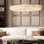 Clara Quartz Crystal Halo Chandelier by Bling Lighting Studio