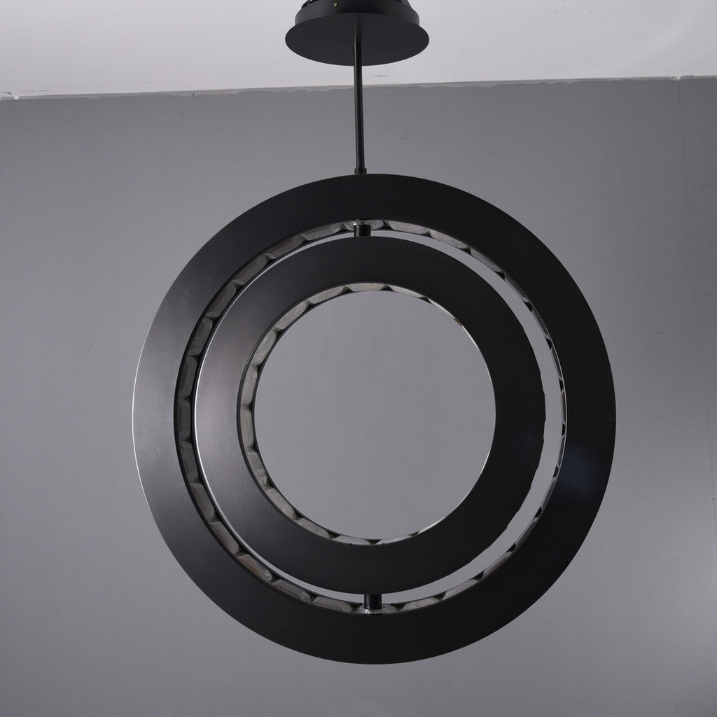 Clayhart Rock Crystal Pendant Bronze by Bling Lighting Studio