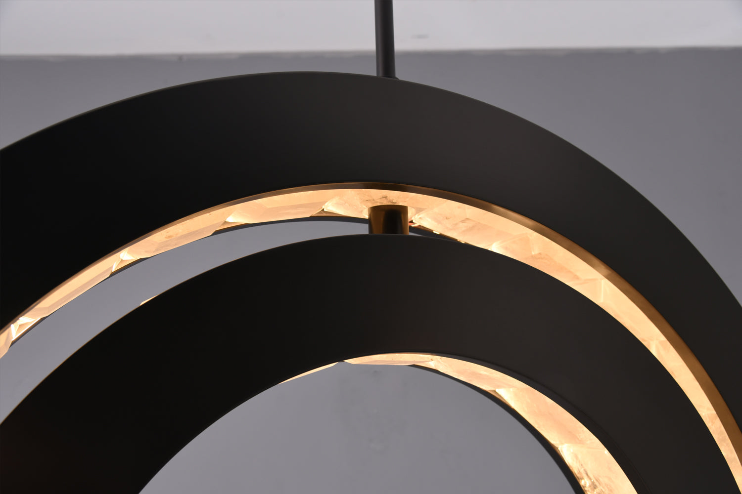 Clayhart Rock Crystal Pendant Bronze by Bling Lighting Studio