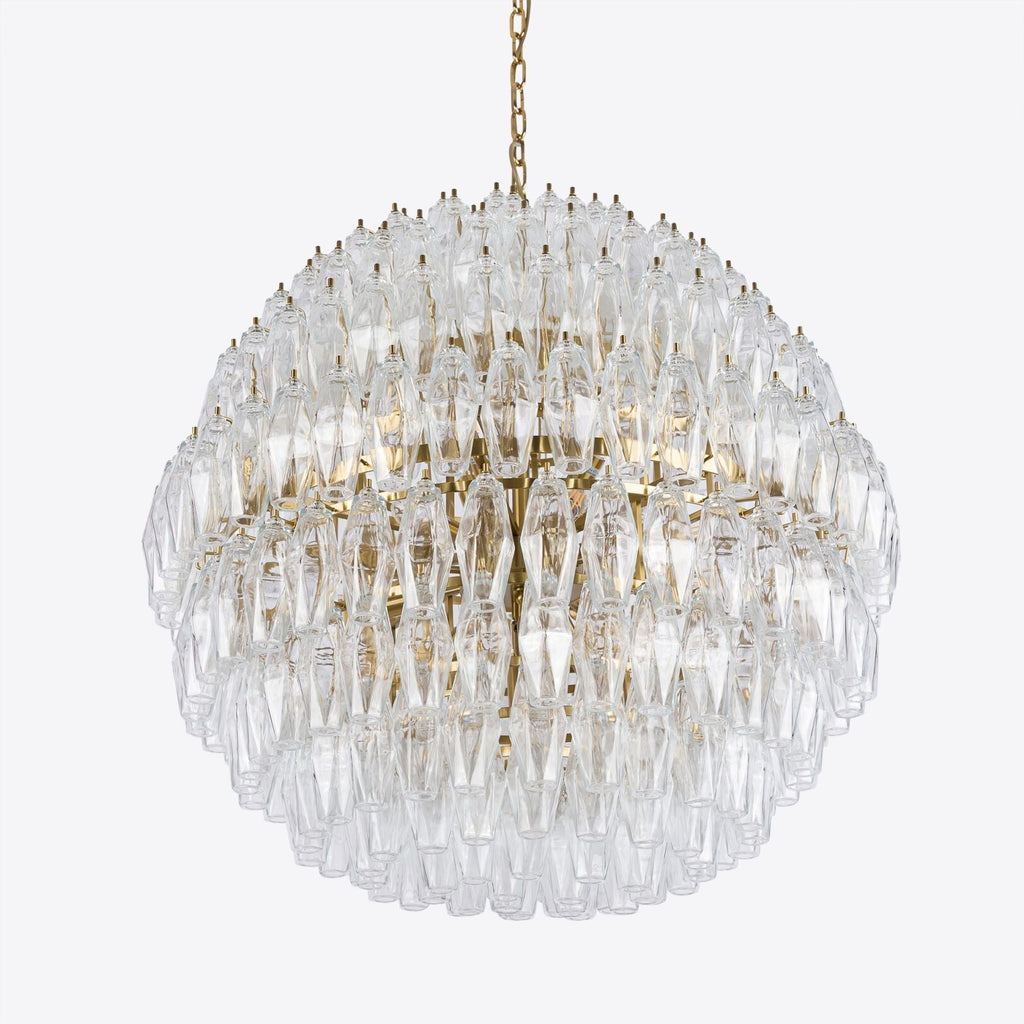 Clear Sorrento Chandelier 28"
