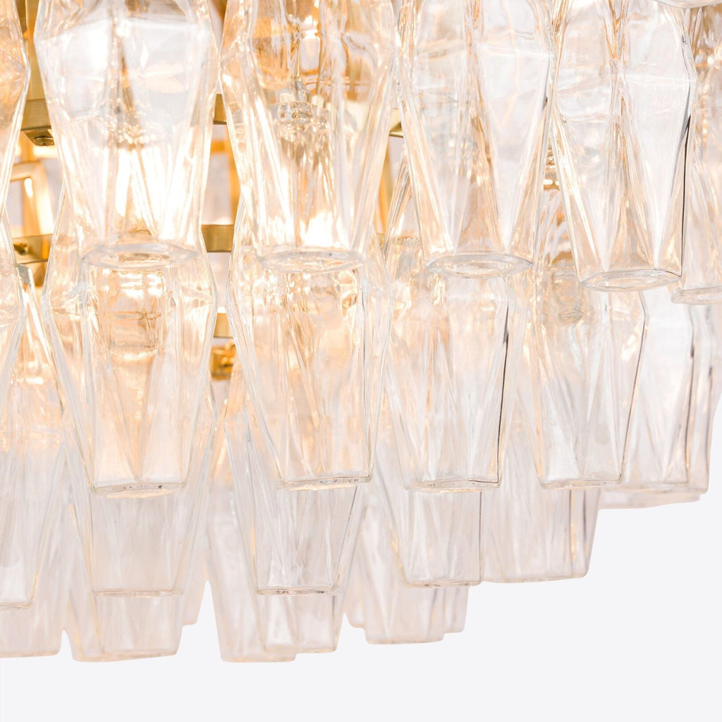 Clear Sorrento Chandelier 28"