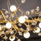 Albero Sculptural Gold Branch Chandelier by Bling Lighting Studio