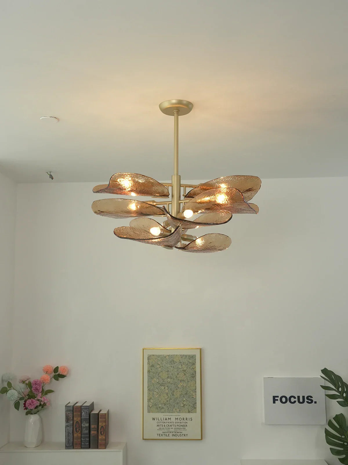 Cloud-Shaped Layered Amber Chandelier product image